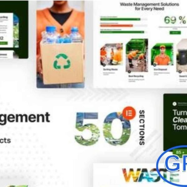 Trashi – Waste Management & Recycling Elementor Pro Template Kit Trashi is a professional Elementor Pro Template Kit designed for waste management, recycling services, and environmental sustainability websites.