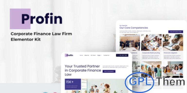 Profin – Finance Law Firm Elementor Template Kit Profin is a professionally designed Elementor Template Kit perfect for law firms specializing in finance, corporate law, and business consulting.