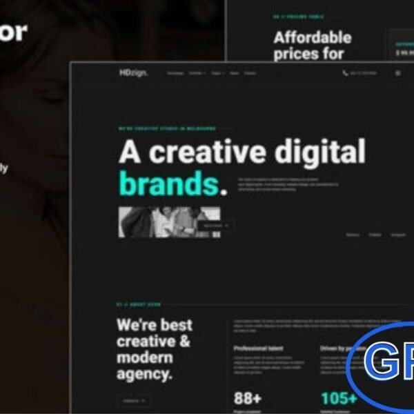 HDzign – Dark Digital Agency Elementor Template Kit HDzign is a modern and stylish Elementor Template Kit specially crafted for digital agency, creative studio, and marketing company websites. Featuring a dark, sleek, and professional design, this kit helps you create a visually striking online presence that reflects innovation and creativity.