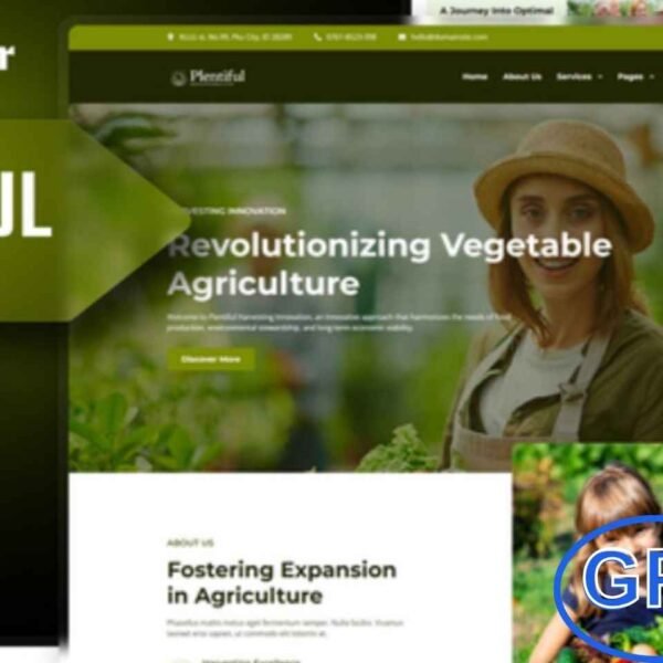 Plentiful – Agriculture & Farming Elementor Template Kit Plentiful is a modern Elementor Template Kit designed specifically for agriculture, organic farming, greenhouse, and agribusiness websites.