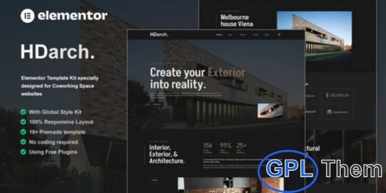 HDarch – Architecture & Interior Elementor Template Kit HDarch is a modern and stylish Elementor Template Kit crafted specifically for architecture firms, interior design studios, and construction agencies. Featuring a clean, elegant, and professional design, this kit helps you build a stunning website that highlights your creative projects and design expertise.