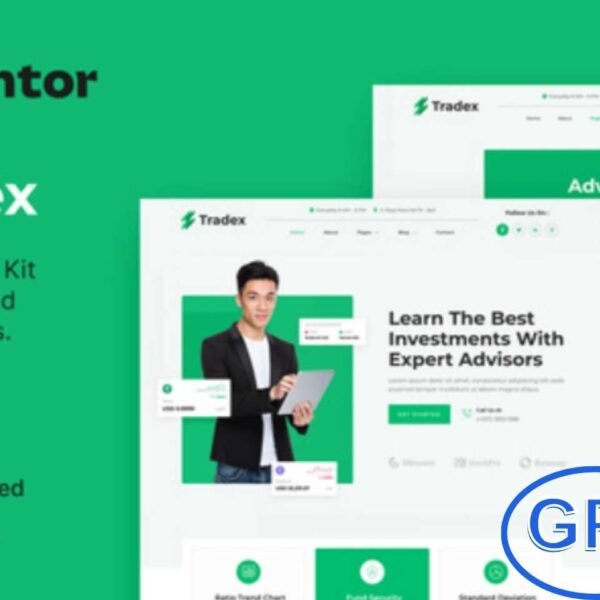 Tradex – Stock Advisor & Investment Elementor Template Kit Tradex is a modern Elementor Template Kit designed to build a professional and fully functional website for stock advisors, forex trading recommendations, investment services, financial planners, traders, finance companies, consulting firms, accountants, insurance agencies, and other financial service providers.