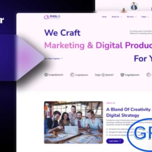 Pixelix – Startup Digital Agency Elementor Template Kit Pixelix is a modern and creative Elementor Template Kit designed for startups, digital agencies, creative studios, and online marketing businesses.