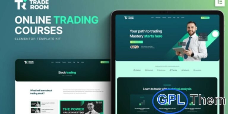Traderoom – Online Trading Courses Elementor Template Kit Traderoom is a modern Elementor Template Kit designed for online trading courses, financial services, educational websites, and businesses that want to showcase their services professionally.
