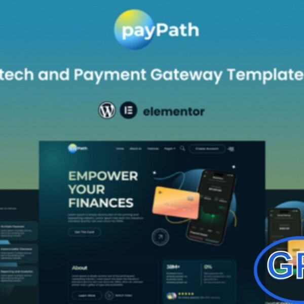 PayPath – Online Payment Gateway Elementor Template Kit PayPath is a modern Elementor Template Kit built for payment gateway providers, fintech services, and e-commerce platforms.