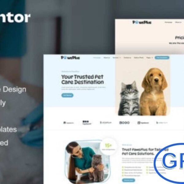 PawsPlus – Pet Care & Veterinary Elementor Template Kit PawsPlus is a professional Elementor Pro Template Kit designed for pet care businesses and veterinary services.
