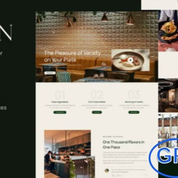 Oruzen – Restaurant & Cafe Elementor Template Kit Oruzen is a modern and stylish Elementor Template Kit designed for restaurants, cafes, bakeries, fast food outlets, tea or coffee shops, seafood restaurants, and catering businesses.