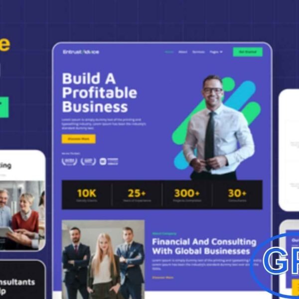 Entrust Advice – Business & Finance Consulting Elementor Template Kit Entrust Advice is a modern Elementor Template Kit built for business, finance, and consulting websites. Designed to integrate seamlessly with WordPress and powered by Elementor, it helps you create a professional and polished online presence with ease.