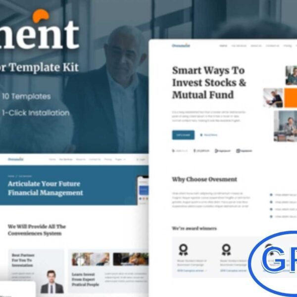 Ovesment – Investment & Finance Elementor Template Kit Ovesment is a modern and professional Elementor Template Kit designed for investment and finance businesses looking to showcase their services with style and credibility.
