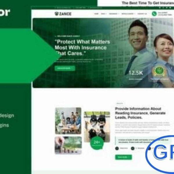 Zance – Insurance Agency Elementor Template Kit Zance is a modern and professional Elementor Template Kit designed specifically for insurance agencies, brokers, and financial service providers.