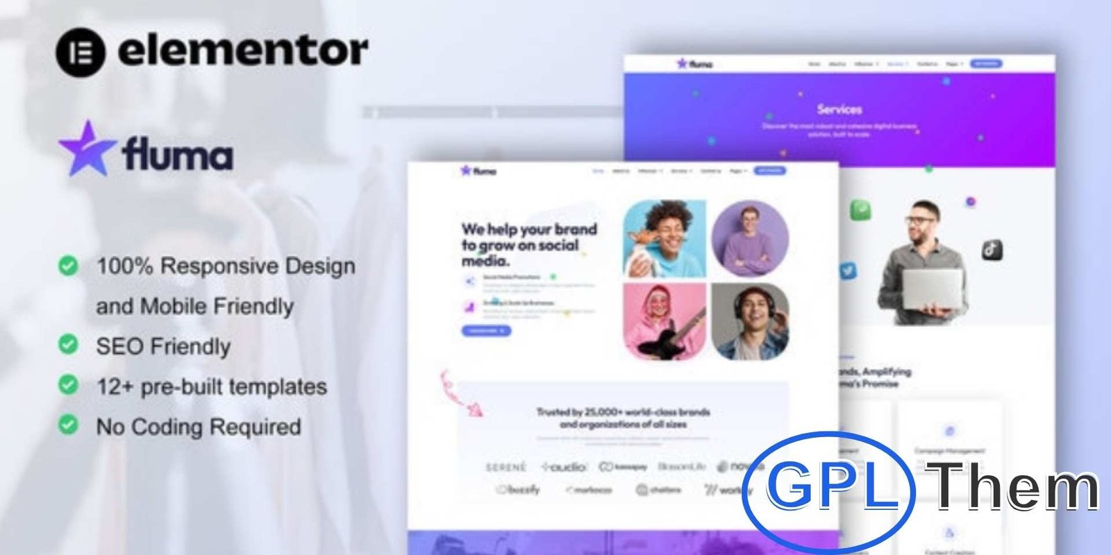 Fluma – Influencer Marketing Agency Elementor Pro Template Kit Fluma – Influencer Marketing Agency Elementor Pro Template Kit Fluma is a modern Elementor Pro Template Kit designed for influencer marketing agencies and talent management websites. It features a clean, stylish, and professional layout, perfect for showcasing influencer services, brand collaborations, and talent portfolios.