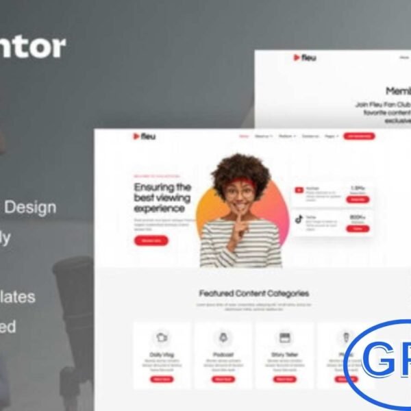 Fleu – Creative Content Creators Elementor Template Kit Fleu is a modern Elementor Template Kit designed for content creators, digital storytellers, and creative agencies. With its clean, professional, and responsive design, Fleu makes it easy to build a stunning website that highlights your creative services and projects.