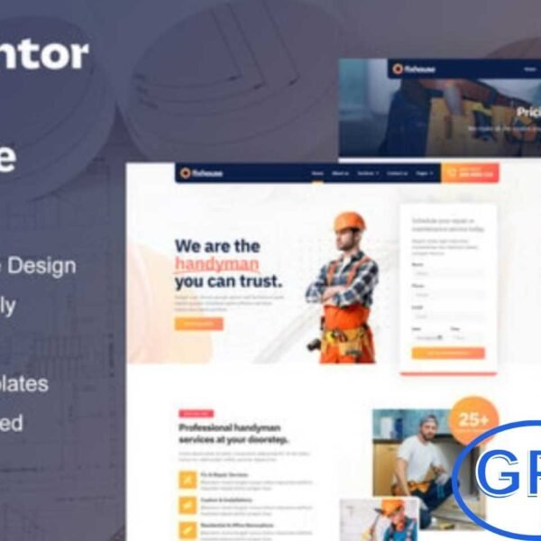 FixHouse – Handyman & Repair Service Elementor Template Kit FixHouse is a professional Elementor Template Kit designed for handyman, home repair, and maintenance service websites. Ideal for showcasing services such as plumbing, electrical repair, carpentry, home renovation, and general handyman work, this kit helps you build a strong online presence effortlessly.