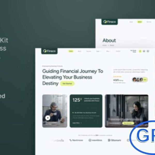 Finsco – Finance & Business Consulting Elementor Template Kit Finsco is a modern and professional Elementor Template Kit crafted for finance and business consulting websites. Perfect for financial advisors, tax consultants, insurance firms, and corporate consulting agencies, this kit helps you build a credible and impactful online presence.