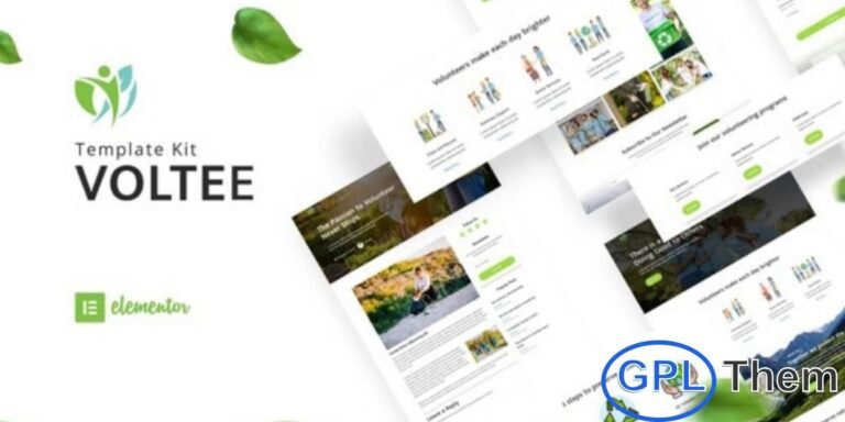 Voltee – Volunteering Service Elementor Template Kit Voltee is a heartfelt and purpose-driven Elementor Template Kit designed for Nonprofits, Volunteer Organizations, Charity Groups, and Community Services. With its clean and inspiring layout, Voltee helps you build a professional WordPress website that promotes your mission, highlights volunteer opportunities, and encourages donations.