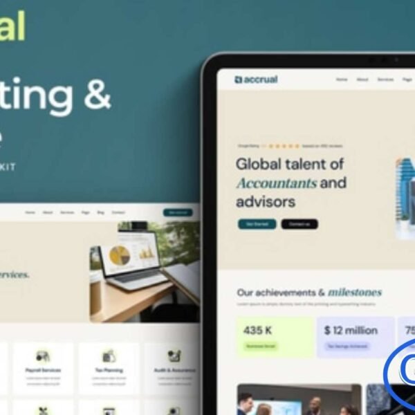Accrual – Accounting & Finance Elementor Template Kit Accrual is a modern and professional Elementor Template Kit designed for accounting firms, financial consultants, tax advisors, and wealth management services. Featuring a clean, corporate, and fully responsive design, Accrual helps you build a polished website that reflects trust and expertise.