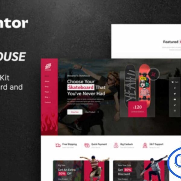 Skatehouse – Skateboard & Extreme Sport Shop Elementor Template Kit Skatehouse is a modern and professional Elementor Template Kit designed for skateboard shops, extreme sports stores, and sporting equipment businesses. With its clean and stylish design, Skatehouse allows you to create a fully responsive WordPress website that effectively showcases products, promotions, and services.