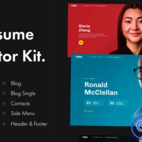 Thomas – CV & Portfolio Elementor Template Kit Thomas is a sleek and modern Elementor Template Kit designed to help professionals create a strong online presence with ease. Perfect for developers, designers, freelancers, artists, programmers, and other creative professionals, Thomas offers a clean and trendy design that highlights your skills, experience, and portfolio beautifully.