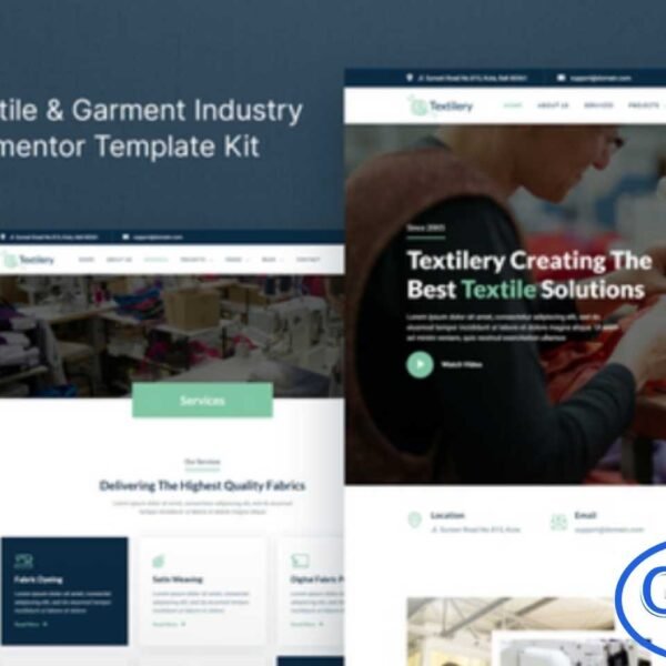 Textilery – Textile & Garment Industry Elementor Template Kit Textilery is a modern and professional Elementor Template Kit crafted for textile and garment industry websites. Perfect for textile manufacturers, clothing companies, fabric producers, and apparel businesses, this kit offers a sleek and clean design that highlights your products and services with style.
