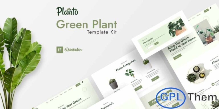 Planto – Green Elementor Template Kit Planto is a professionally designed Elementor Template Kit perfect for building clean, modern, and eco-focused business websites with ease. Crafted for use with the Elementor Page Builder plugin, this kit allows you to create stunning pages through simple drag-and-drop customization—no coding required.