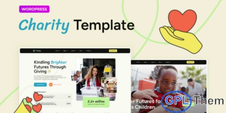 Vively – Charity & Donation Elementor Pro Template Kit Vively is a modern and purpose-driven Elementor Pro Template Kit designed specifically for charities, non-profits, and fundraising organizations. It helps socially conscious projects build an impactful online presence that inspires generosity and engagement.