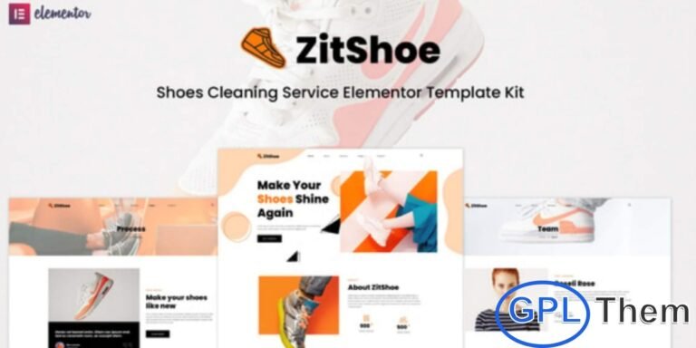Zitshoe – Shoe Cleaning Service Elementor Template Kit Zitshoe is a modern and professional Elementor Template Kit specially crafted for shoe cleaning, repair, and care service websites. It features a clean, minimal, and stylish design with a 100% responsive layout, ensuring perfect display across all devices.