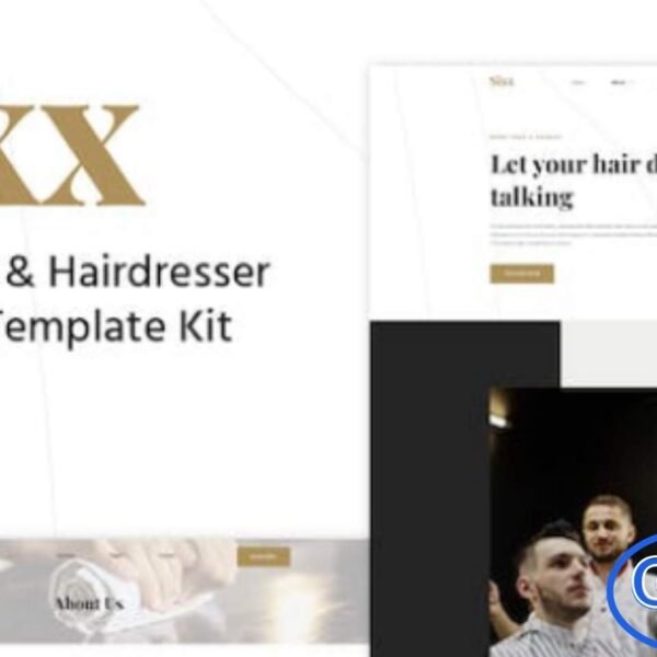 Sixx – Barbershop & Hairdresser Elementor Template Kit Sixx is a modern and stylish Elementor Template Kit designed for barbershops, hair salons, hairstylists, and grooming businesses. With a clean, fully responsive, and customizable layout, Sixx allows you to create a professional website effortlessly using Elementor.