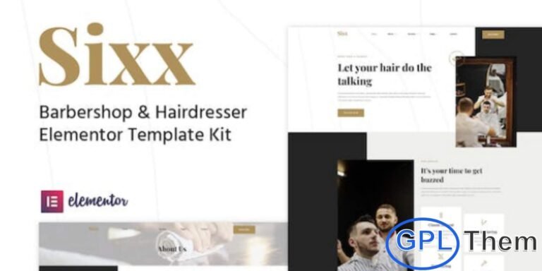 Sixx – Barbershop & Hairdresser Elementor Template Kit Sixx is a modern and stylish Elementor Template Kit designed for barbershops, hair salons, hairstylists, and grooming businesses. With a clean, fully responsive, and customizable layout, Sixx allows you to create a professional website effortlessly using Elementor.