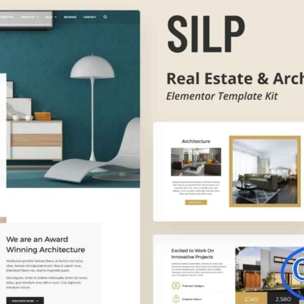 Silp – Real Estate & Architecture Elementor Template Kit Silp is a modern and versatile Elementor Template Kit designed for real estate agencies, architecture firms, and construction businesses. With its clean and professional design, Silp provides a variety of layouts to effectively showcase properties, projects, and services.