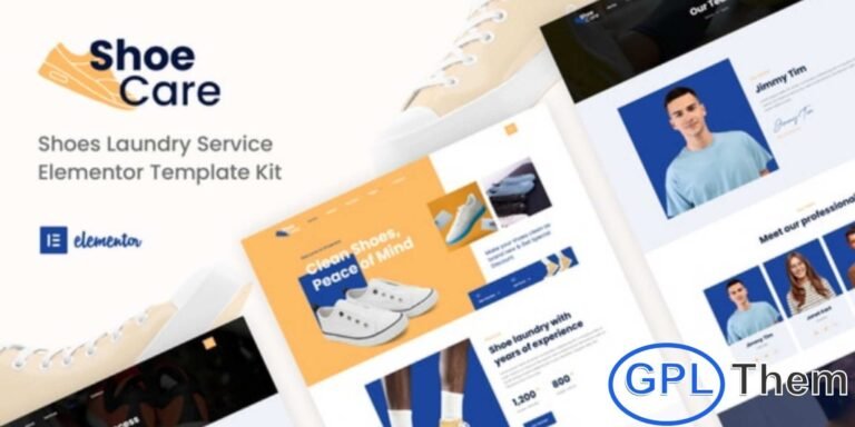 Shoecare – Shoe Laundry Service Elementor Template Kit Shoecare is a modern and professional Elementor Template Kit designed for shoe laundry, shoe cleaning services, sandal care, and related fashion services. With a clean and contemporary design, Shoecare allows you to build a fully responsive and visually appealing WordPress website quickly using Elementor.