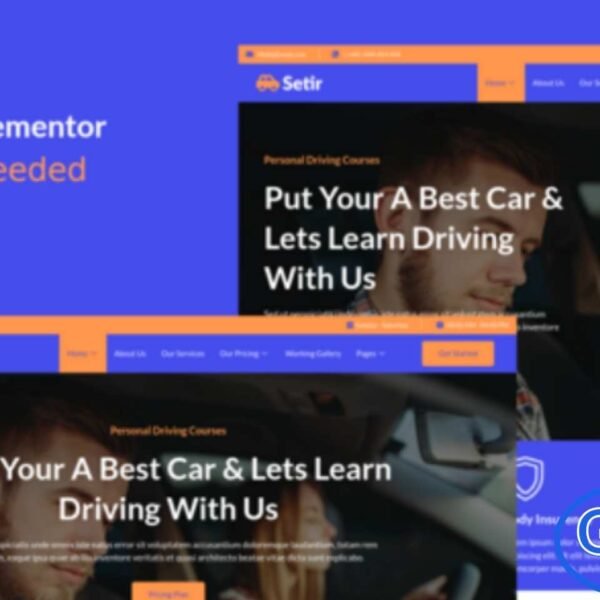 Setir – Driving Courses Elementor Template Kit Setir is a modern and clean Elementor Template Kit designed specifically for driving schools, driving courses, instructors, and training centers. Built for the free version of Elementor, this kit offers professionally designed layouts that work seamlessly with the Hello Elementor theme and most Elementor-compatible themes.