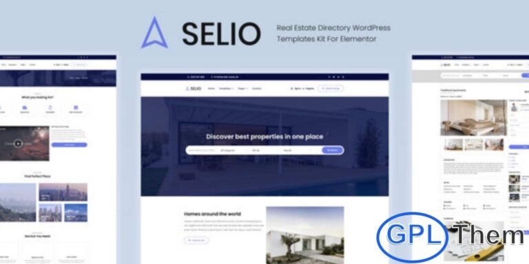 Selio – Real Estate Directory Elementor Template Kit Selio is a fully functional and professionally designed Real Estate Directory Template Kit for Elementor, crafted to help you build a powerful and modern real estate website. Perfect for agencies, property listings, real estate directories, and property management businesses, this kit includes all the essential templates needed to attract both buyers and sellers.