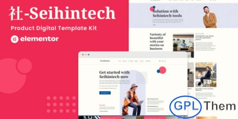 Seihintech – Digital Product Elementor Template Kit Seihintech is a modern and professional Digital Product Elementor Template Kit crafted for corporate businesses, tech companies, and digital product creators. Designed to showcase your products, services, and portfolio with clarity, Seihintech delivers a sleek and responsive layout that works seamlessly across all devices.