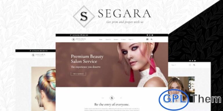 Segara – Premium Beauty Salon Elementor Template Kit Segara is a beautifully crafted Premium Beauty Salon Elementor Template Kit designed to help you build an elegant and high-end salon website with ease. Perfect for professional beauty salons, spa centers, wellness studios, and skincare businesses, this kit features a clean, classic, and timeless design enhanced with subtle floral elements for a natural and organic feel.