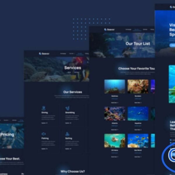 Seavor – Sea Adventure & Travel Elementor Template Kit Seavor is a fully featured Elementor Template Kit crafted for Sea Adventure and Travel businesses, including Scuba Diving Schools, Water Sports Centers, Snorkeling Tours, Swimming Clubs, Surfing Adventures, and other marine-related services.