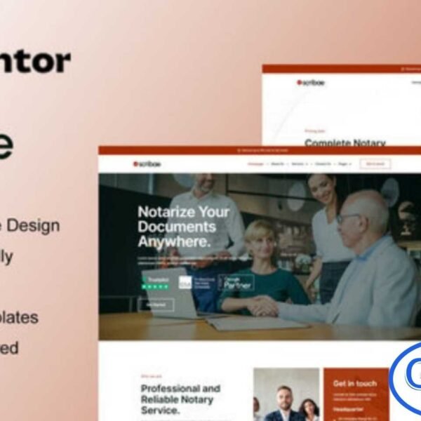 Scribae – Notary & Legal Service Elementor Template Kit Scribae is a modern and professional Elementor Pro Template Kit designed specifically for Notary and Legal Service websites. Featuring a clean layout and a unique design style, this template kit is ideal for businesses offering public notary services, business documentation, online notary solutions, and other legal support services.