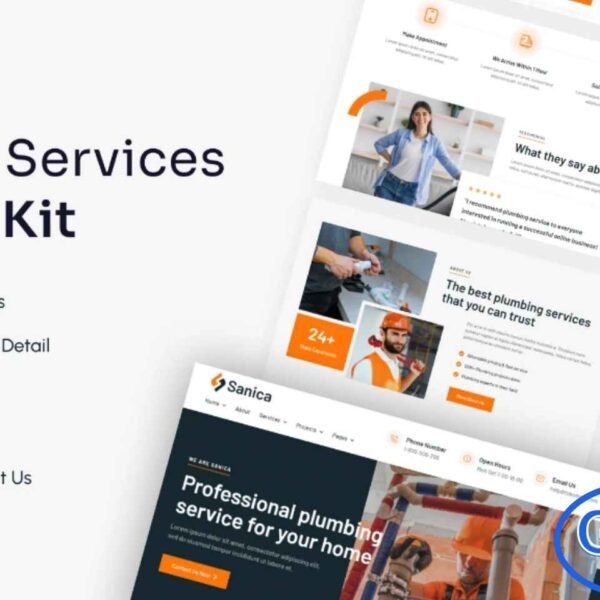 Sanica – Plumbing Services Elementor Template Kit Sanica is a modern, clean, and fully responsive Elementor Template Kit designed for plumbing, home maintenance, and repair service providers. With its professional layout and easy customization options, this kit enables you to build a high-quality service website quickly and efficiently.