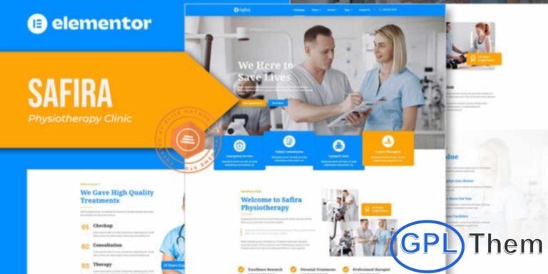 Safira – Physiotherapy Elementor Template Kit Safira is a professionally crafted Elementor Template Kit designed specifically for physiotherapists, rehabilitation centers, and wellness specialists who want to showcase their services with clarity and impact. This kit helps you build a polished and trustworthy online presence, making it easy to present treatments, expertise, and patient care programs.