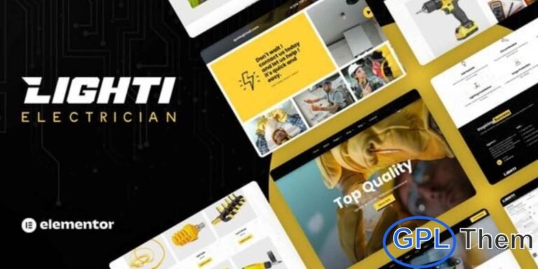 Lighti – Electrician Elementor Pro Template Kit Lighti is a professionally designed Elementor Template Kit ideal for building modern and responsive websites for electricians, electrical service providers, home repair experts, and maintenance businesses. Built for seamless use with the Elementor Page Builder, this kit allows you to create a polished, high-quality website without any coding.