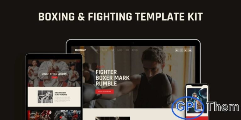 Rumble – Boxing, MMA & Fighting Elementor Template Kit Rumble is a powerful and modern Elementor Template Kit designed specifically for boxing gyms, MMA academies, martial arts centers, and combat sports training websites. With its bold layouts and high-impact design, this kit is also suitable for professional blogs, fitness magazines, sports news portals, and creative content platforms.