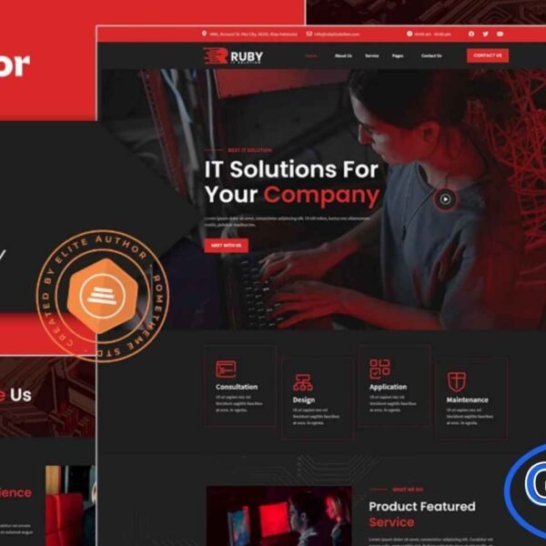 Ruby – IT Solutions Company Elementor Template Kit Ruby is a modern and SEO-optimized Elementor Template Kit crafted for IT solution providers, software companies, digital agencies, tech startups, and technology-focused businesses. With its clean, professional layout and fully responsive design, Ruby makes it easy to build a high-performing website that showcases your services and expertise.