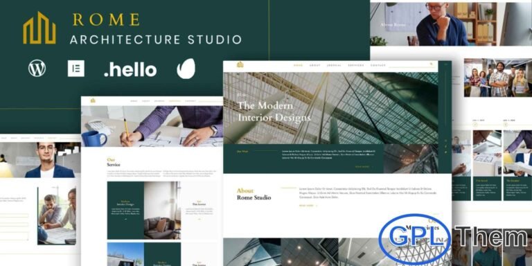Rome – Modern Interior Elementor Template Kit Rome is a sleek and modern Elementor Template Kit designed specifically for architecture and interior design studios. With a clean, minimalistic, and stylish layout, this kit allows you to showcase your architectural projects and design expertise professionally.