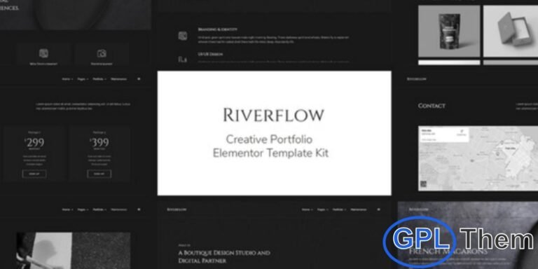 Riverflow – Creative Portfolio Elementor Template Kit Riverflow is a modern and fully responsive Elementor Template Kit designed for digital agencies, creative portfolios, startups, photography, and marketing websites. Built with the latest design trends in mind, this kit offers a professional and visually appealing layout to showcase your work and services.