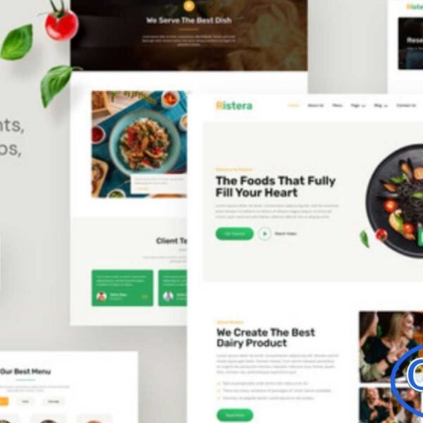 Ristera – Restaurant & Cafe Elementor Template Kit Ristera is a modern and elegant Elementor Template Kit designed for restaurants, cafes, catering services, fast food outlets, and food delivery businesses. With a clean and stylish layout, it allows you to showcase your menu, services, and promotions professionally.