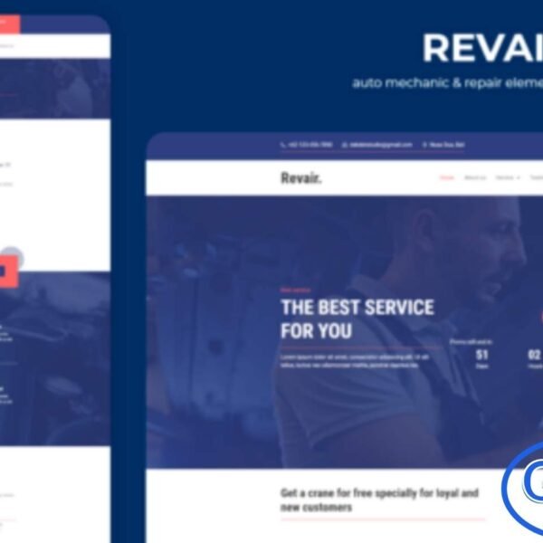 Revair – Auto Mechanic & Repair Elementor Template Kit Revair is a modern and responsive Elementor Template Kit crafted specifically for auto mechanic, car repair, and automotive service websites. Built to work seamlessly with the Elementor Page Builder, this kit enables you to create a high-quality, professional website without any coding.
