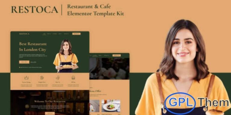 Restoca – Restaurant & Cafe Elementor Template Kit Restoca is a modern and uniquely crafted Restaurant & Cafe Elementor Template Kit designed to help you build a stunning website for restaurants, cafes, bistros, and other food-related services. With its stylish layout and user-friendly structure, you can easily showcase menus, highlight services, and create an inviting online presence without any coding.