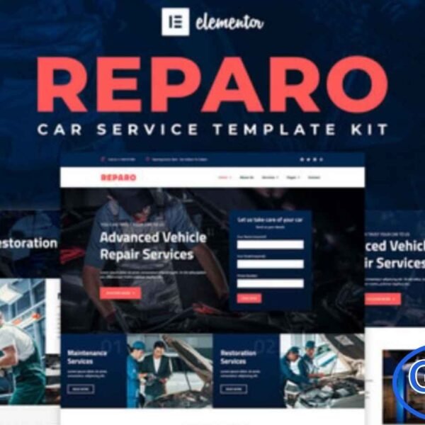 Reparo – Car Service Elementor Template Kit Reparo is a professional and modern Car Service Elementor Template Kit crafted for auto repair shops, vehicle maintenance centers, and automotive service businesses. Designed to highlight your services, expertise, and completed projects, this template kit helps you create a high-quality website that builds trust with customers.