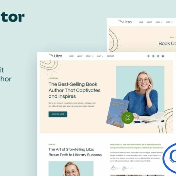 Litza – Book Author & Writer Elementor Template Kit Litza is a modern and beautifully designed Book Author & Writer Elementor Template Kit crafted for authors, novelists, bloggers, poets, and professionals offering writing or book-related services. With its clean and elegant layout, Litza helps you build a professional online presence to showcase your publications, promote upcoming books, and share your creative journey.