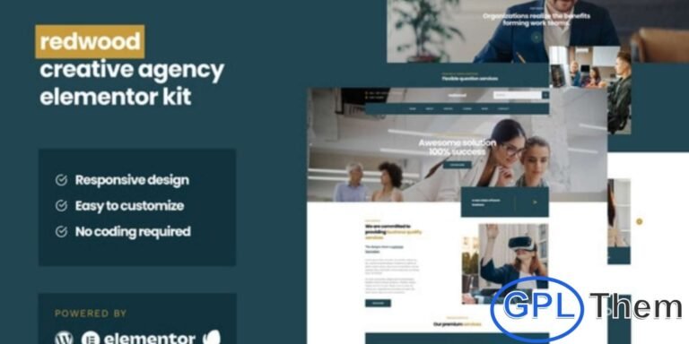 Redwood – Creative Agency Business Elementor Pro Template Kit Redwood is a modern and versatile Creative Agency Business Elementor Pro Template Kit designed to help you build stunning websites for agencies, freelancers, designers, and personal portfolios. Crafted for fast and effortless setup, Redwood allows you to create professional-grade pages using the Elementor Page Builder—without needing any coding experience.