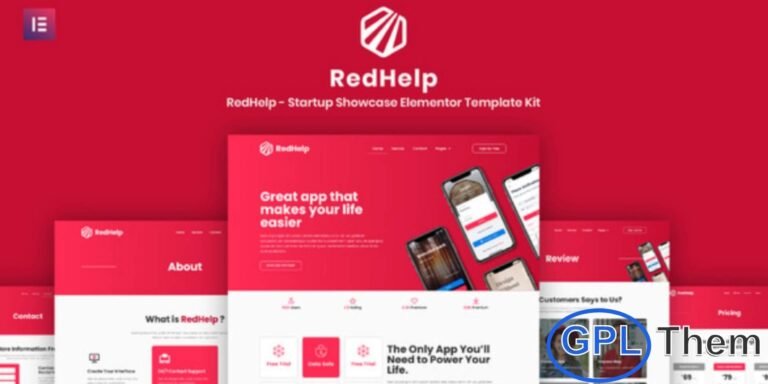 RedHelp – Startup Showcase Elementor Template Kit RedHelp is a clean and modern Startup Showcase Elementor Template Kit designed for innovative startups, tech companies, SaaS products, and business launch websites. With its sleek and professional layouts, RedHelp makes it easy to highlight your product features, services, team, and business vision in a compelling way.